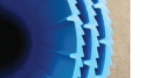Bande alimentaire structuré en dents de scie