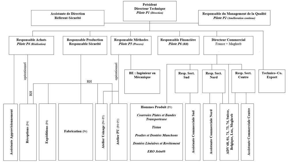Structure organisationnelle de l'entreprise
