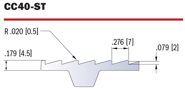 Profil bande structurée CC40 ST