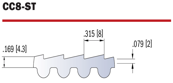Profil bande structurée CC8 ST