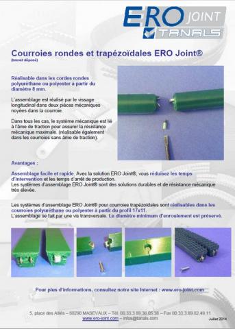 Documentation Courroies rondes et trapézoïdales ERO Joint