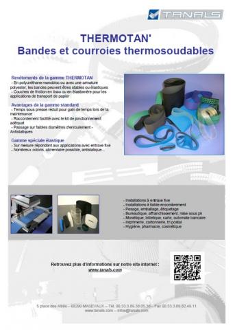 Bandes et courroies thermosoudables THERMOTAN